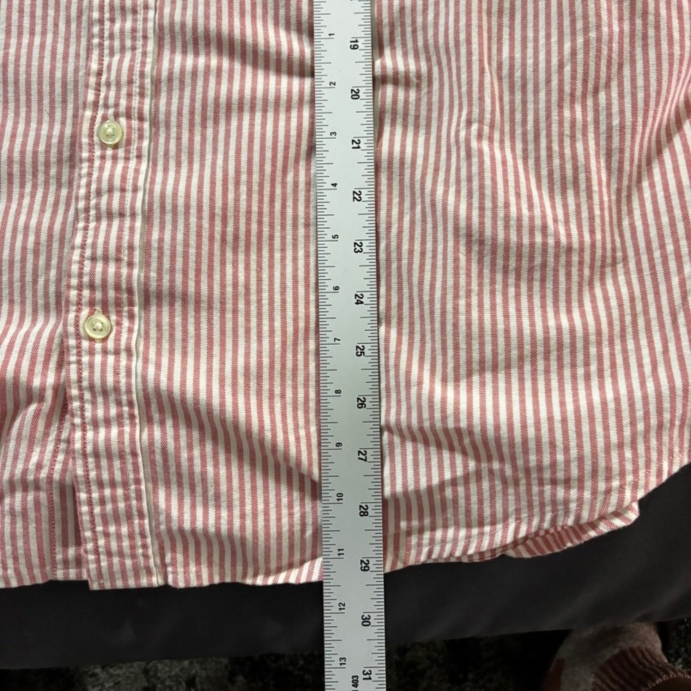 Old Navy Red Striped Everyday Button Down Shirt - Picture 5 of 5